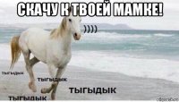 скачу к твоей мамке! 