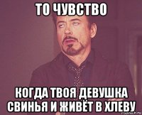 то чувство когда твоя девушка свинья и живёт в хлеву