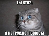 ты кто?! я не трус,но я боюсь!