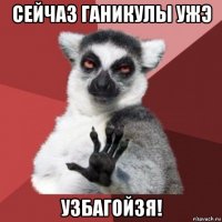 сейчаз ганикулы ужэ узбагойзя!