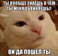 ты вообще знаешь в чем ты меня обвиняешь? ой да пошел ты