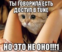 ты говорила есть доступ в tune но это не оно!!!1