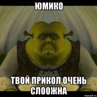 юмико твой прикол очень слоожна