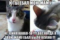 юты ебал мою маму не хуйня какая-то !!!! вот когда я твою маму ебал было охуено !!!
