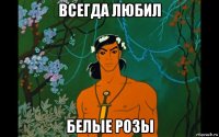 всегда любил белые розы