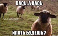 вась, а вась ипать будешь?