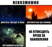 не отпиздить ореха за Обновления