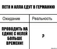 Петя и Алла едут в Германию Проводить на едине с нелей больше времени! ?