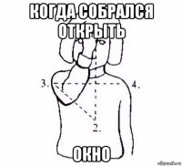 когда собрался открыть окно