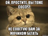 ой, простите, вы тоже сосёр? не советую вам за мячиком бегать