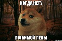 когда нету любимой лены