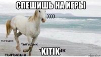 спешишь на игры kitik