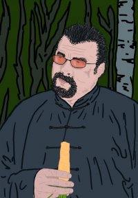 Создать мем Стивен и морковка