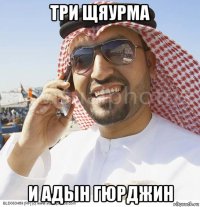 три щяурма и адын гюрджин