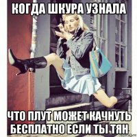 когда шкура узнала что плут может качнуть бесплатно если ты тян