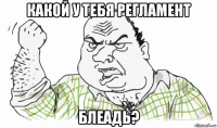 какой у тебя регламент блеадь?