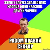 жили у бабусі два веселих хлопця один красний, другий чорний разом правий сектор