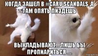 когда зашел в #caru scandals ,а там опять пиздешь выкладывают....лишь бы пропиариться ....