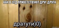 как в эгд приветствуют друг друга 