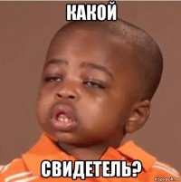 какой свидетель?