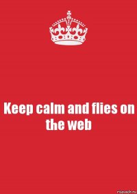 Keep calm and flies on the web