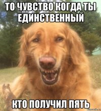 то чувство когда ты единственный кто получил пять