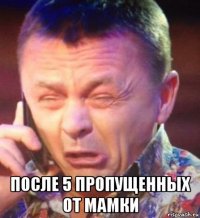  после 5 пропущенных от мамки