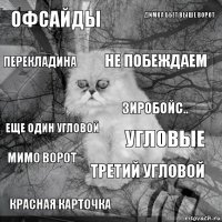 Офсайды Угловые Не побеждаем Красная карточка Еще один угловой Димка бьет выше ворот Третий угловой Перекладина Мимо ворот Зиробойс..