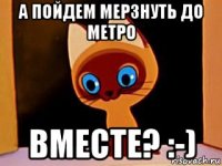 а пойдем мерзнуть до метро вместе? :-)