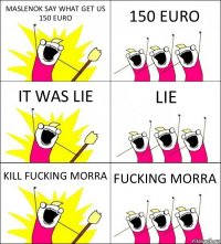 MASLENOK SAY WHAT GET US 150 EURO 150 EURO IT WAS LIE LIE KILL FUCKING MORRA FUCKING MORRA
