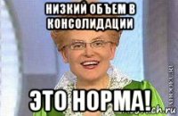 низкий объем в консолидации это норма!