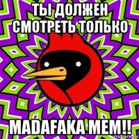 ты должен смотреть только madafaka mem!!