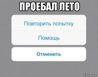 проебал лето 