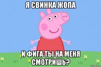 я свинка жопа и фига ты на меня смотришь?