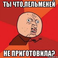 ты что,пельменей не приготовила?