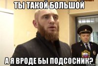 ты такой большой а я вроде бы подсосник?