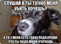 слушай а ты точно меня убить хочешь? а то у меня есть такое подозрение что ты надо мной угораешь