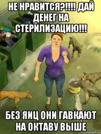 не нравится?!!!! дай денег на стерилизацию!!! без яиц они гавкают на октаву выше