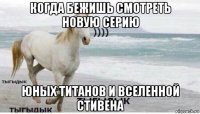 когда бежишь смотреть новую серию юных титанов и вселенной стивена