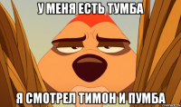 у меня есть тумба я смотрел тимон и пумба