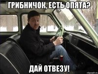 грибничок, есть опята? дай отвезу!