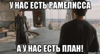 у нас есть рамелисса а у нас есть план!