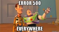 error 500 everywhere