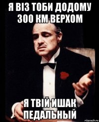 я вiз тоби додому 300 км верхом я твiй ишак педальный