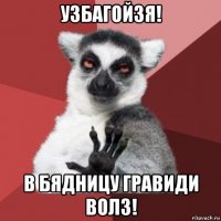 узбагойзя! в бядницу гравиди волз!