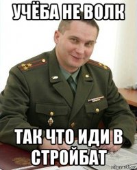 учёба не волк так что иди в стройбат