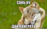 сань ну дай поиграть