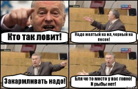 Кто так ловит! Надо желтый на ил, черный на песок! Закармливать надо! Бля че то место у вас говно!
И рыбы нет!