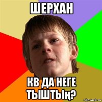 шерхан кв да неге тыштың?