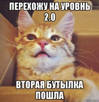 перехожу на уровнь 2.0 вторая бутылка пошла